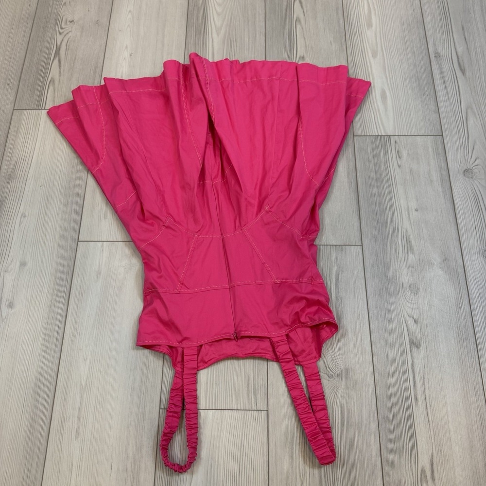 By Anthropologie Sleeveless Plunge Drop-Waist A-Line Mini Dress Pink Small $158 - Picture 9 of 15